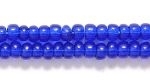 Czech Glass Seed Bead Size 8 - Cobalt Blue - Transparent Finish