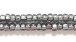 Czech Glass Seed Bead Size 8 - Grey - Silver Lined