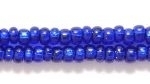 Czech Glass Seed Bead Size 8 - Cobalt Blue - Silver Lined