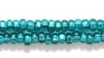 Czech Glass Seed Bead Size 8 - Emerald - Silver Lined