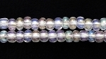 Czech Glass Seed Bead Size 8 - Crystal - Transparent Iridescent Finish