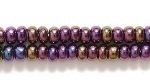 Czech Glass Seed Bead Size 8 - Purple - Opaque Iridescent Finish