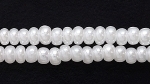 Czech Glass Seed Bead Size 8 - White - Opaque Pearlescent Finish