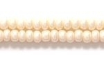 Czech Glass Seed Bead Size 8 - Eggshell - Opaque Pearlescent Finish