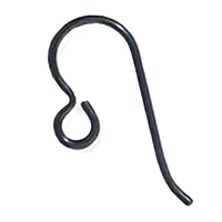 Hypoallergenic Shepherd Hook Earwire - Niobium Black - 10 Pack | Base Metal Earwires for Making Earrings | Jewelry Findings