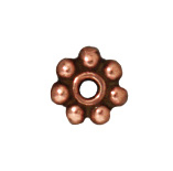 4mm Daisy Spacer Beads - Antique Copper Finish