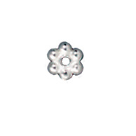 3mm Daisy Spacer Metal Beads - Silver Finish