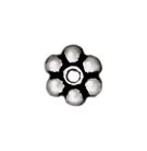3mm Daisy Spacer Metal Beads - Antique Silver Finish