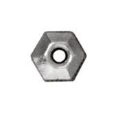 4.5mm Faceted Metal Spacer Beads - Antique Silver Finish
