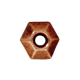 4.5mm Faceted Metal Spacer Beads - Antique Copper Finish