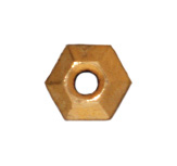 4.5mm Faceted Metal Spacer Beads - Antique Gold Finish