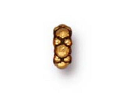 4mm Fancy Turkish Metal Beads and Spacers - Antique Gold Finish