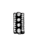4mm Rococo Square Metal Beads and Spacers - Antique Silver Finish