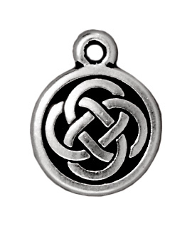 12mm Antique Silver Celtic Round Charm | TierraCast Lead-free Pewter Base Metal Charms