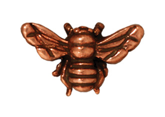 Honey Bee Metal Beads and Spacers - Antique Copper Finish