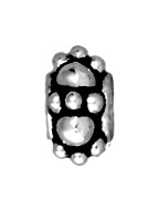 Metal 7mm Fancy Turkish Beads and Spacers - Antique Silver Finish