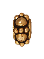 Metal 7mm Fancy Turkish Beads and Spacers - Antique Gold Finish
