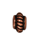 Metal 5mm Coiled Beads with Double Rim - Antique Copper Finish