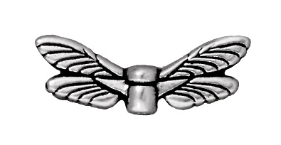 Metal Dragonfly Beads and Spacers - Antique Silver Finish