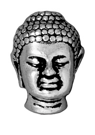 Metal 14 x 19mm Buddha Head Beads and Spacers - Antique Silver Finish