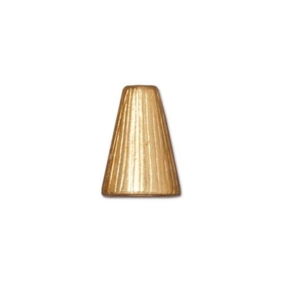 lead free pewter 13 x 9mm textured cone gold | Findings