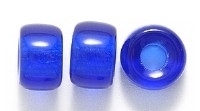 Czech Pressed Glass 9mm Crow Bead - Dark Sapphire Blue - Transparent Finish