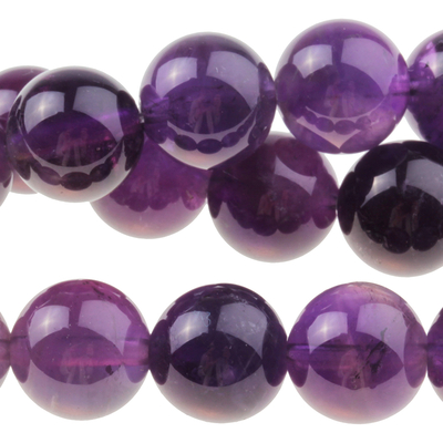 Amethyst 10mm round purple | Gemstone Beads
