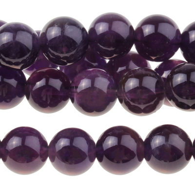 Amethyst 4mm round purple | Gemstone Beads