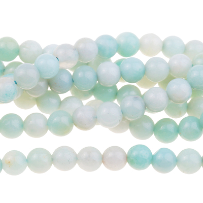 Amazonite 4mm round light blue green | Gemstone Beads