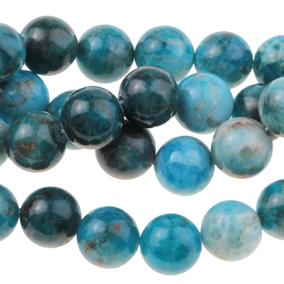 Blue Apatite 8mm round bright blue | Gemstone Beads