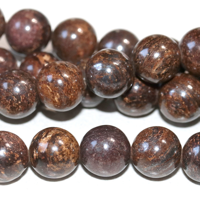 Bronzite 8mm round bronze | Gemstone Beads