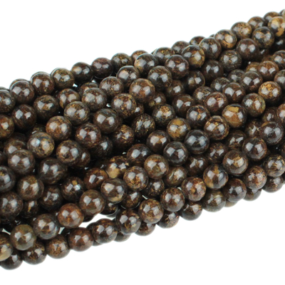 Bronzite 4mm round bronze | Gemstone Beads