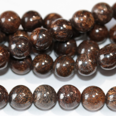 Bronzite 8mm round bronze | Gemstone Beads