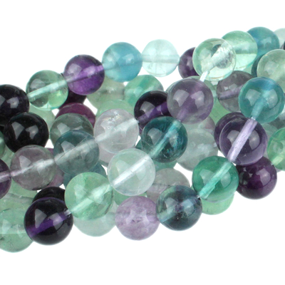 Fluorite 10mm round beautiful banded fluorite | Gemstone Beads