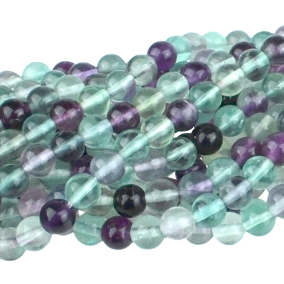 Fluorite 6mm round beautiful banded fluorite | Gemstone Beads