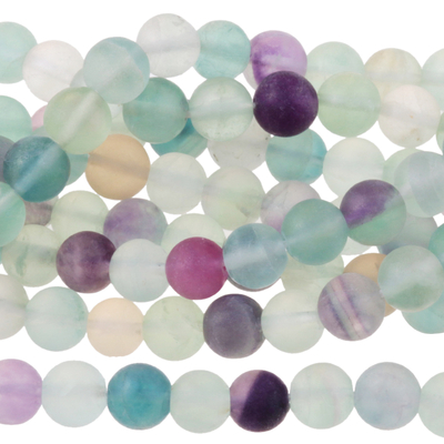 Fluorite 6mm round beautiful banded fluorite | Gemstone Beads