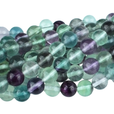 Fluorite 8mm round beautiful banded fluorite | Gemstone Beads