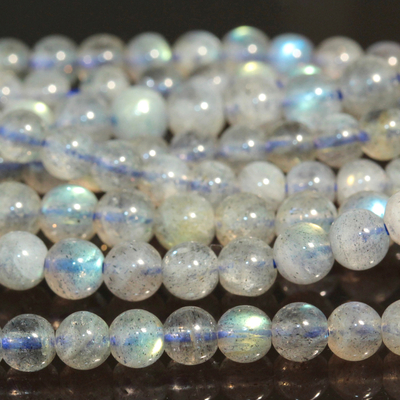 Labradorite A 4mm round grey | Gemstone Beads