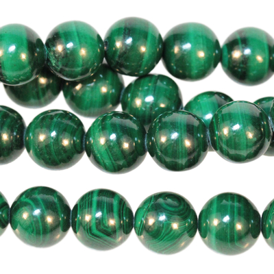 Malachite 8mm round green | Gemstone Beads