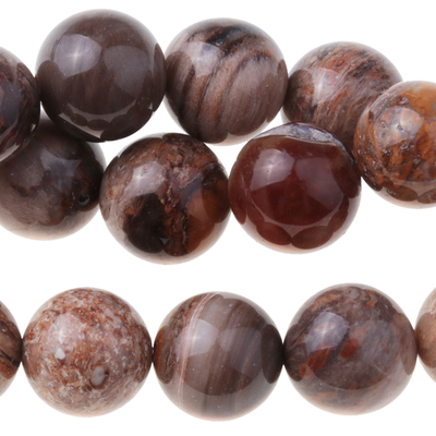 Wood Opalite 10mm round mixed beiges and browns | Gemstone Beads