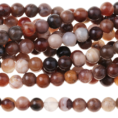 Wood Opalite 4mm round mixed beiges and browns | Gemstone Beads