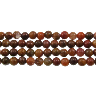 Agua Nueva 4mm round earthy golds, browns and reds | Gemstone Beads
