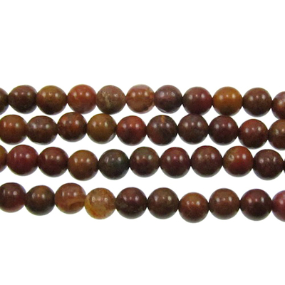 Agua Nueva 6mm round earthy golds, browns and reds | Gemstone Beads