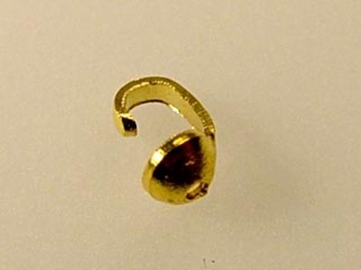 Metal Beadtip with Medium .029mm Hole - Gold Finish - 144 Pack | Base Metal Findings for Making Jewelry