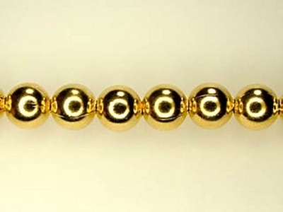 Metal 4mm Round Beads and Spacers - Gold Finish