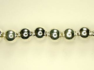 Metal 4mm Round Beads and Spacers - Silver Finish