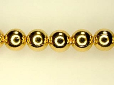 Metal 5mm Round Beads and Spacers - Gold Finish