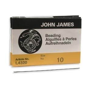 John James Size 10 Regular Beading Needle - 25 pack