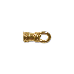 base metal 3 x 9mm decorative cord end gold | cord end