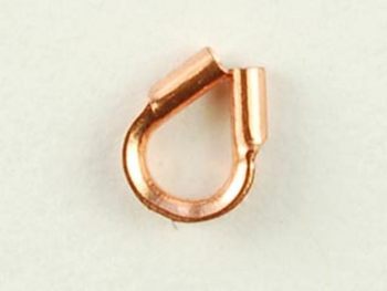 Copper Cable Guard with .021mm Hole for Fine Cable - 50 Pack | Base Metal Findings for Making Jewelry